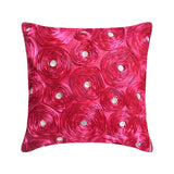 Fuchsia Power - Fuchsia Pink Art Silk Decorative Euro Sham