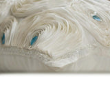 Ivory Roses - Ivory Art Silk Decorative Euro Sham