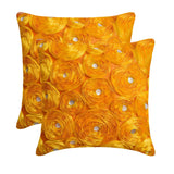 Marigold - Orange Art Silk Decorative Euro Sham