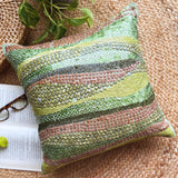 Eco Friendly - Green Art Silk Throw Pillow Cover