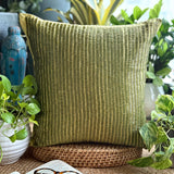 Misty Green - Green Cotton Linen Throw Pillow Cover