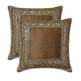 Ethnic Origins - Brown Art Silk Throw Pillow Cover