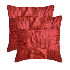 Dreamy Rust - Orange Silk Throw Pillow Cover