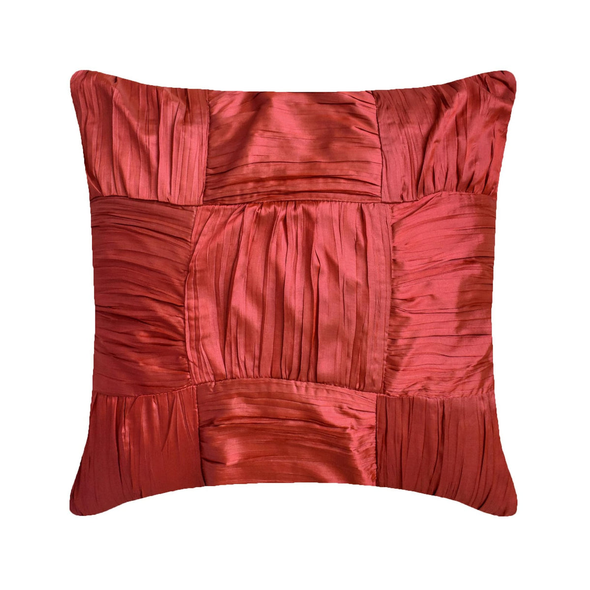Dreamy Rust - Orange Silk Throw Pillow Cover