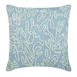 Pearly Sea Tangle - Light Blue Cotton Linen Throw Pillow Cover