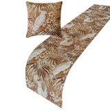 Cockatoo Song - Cotton Beige Decorative Bed Runner and Cushion Cover