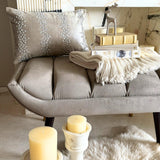 Silver Velvet Lumbar Cushion Cover - Crystal Frostline