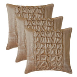 Knotty Pearl Beige - Pearl Beige Velvet Throw Pillow Cover