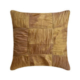 Dreamy Gold - Gold Crushed Art Silk Throw Pillow Cover