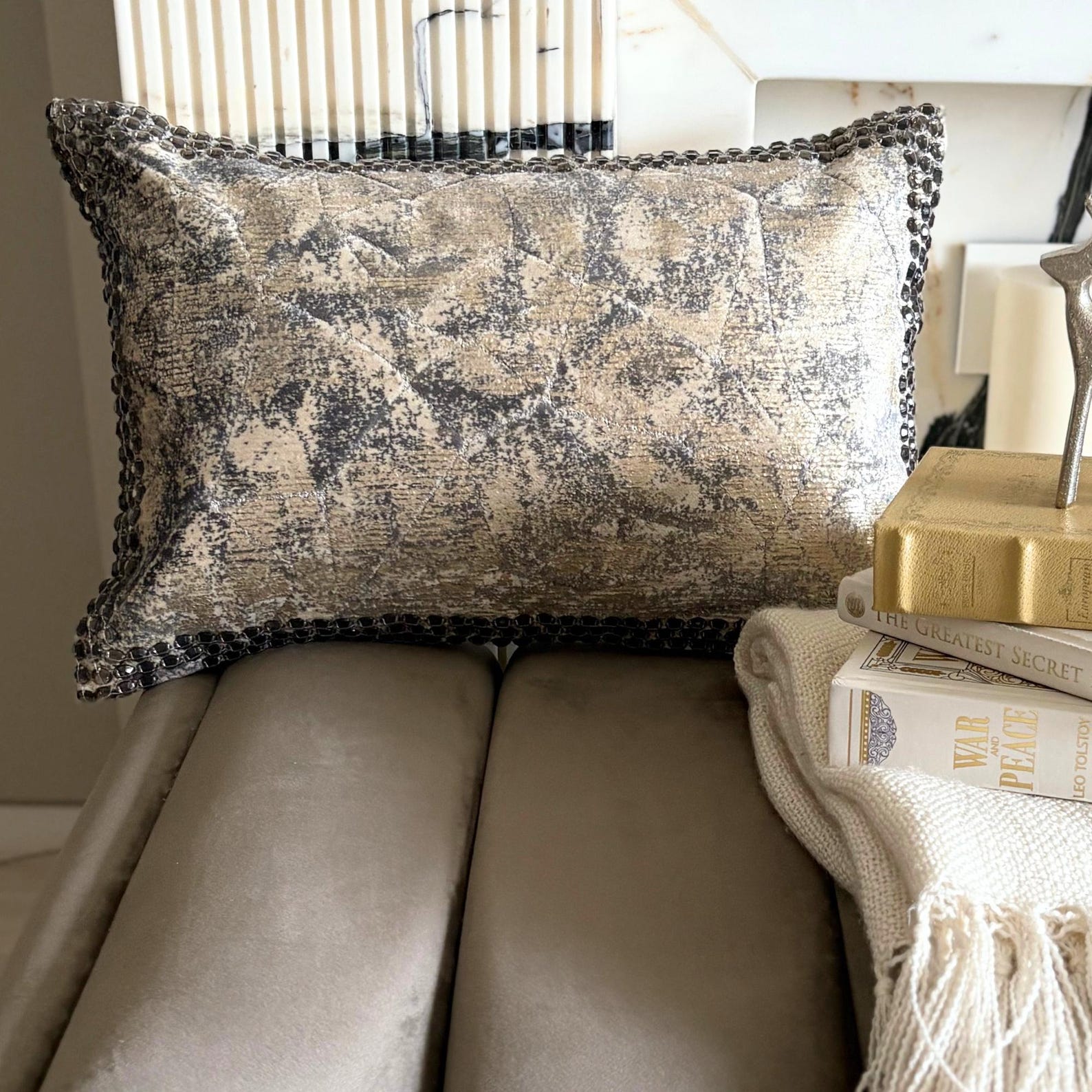Crystal Shards Lumbar Cushion Cover