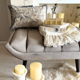 Gray Velvet Lumbar Cushion Cover - Crystal Shards