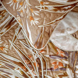 Cockatoo Song - Cotton Beige Decorative Bed Runner and Cushion Cover