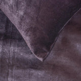Dark Plum Velvet Plush - Velvet Purple Decorative Bed Runner and Cushion Cover