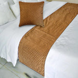 Honeycomb Luxe Decorative Bed Runner and Cushion Cover