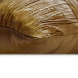 Dreamy Gold - Gold Crushed Art Silk Throw Pillow Cover
