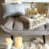 Gray Satin Lumbar Cushion Cover - Radiant Charm