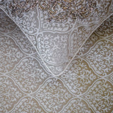 Silver Empress - Jacquard Gray Decorative Bed Runner and Cushion Cover