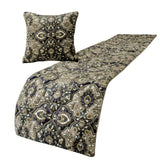 Pewter Palace - Velvet Gray Decorative Bed Runner and Cushion Cover