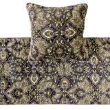 Pewter Palace - Velvet Gray Decorative Bed Runner and Cushion Cover