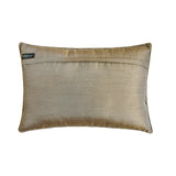 Antique Gold Jacquard Lumbar Cushion Cover - Golden Aura
