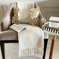 Cream Satin Lumbar Cushion Cover - Gleam And Grace
