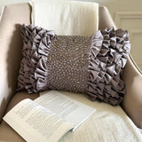 Gray Satin Lumbar Cushion Cover - Gleam And Glamour