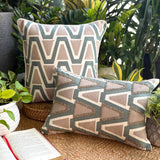 Green Cotton Lumbar Cushion Cover - Trivault