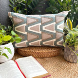 Green Cotton Lumbar Cushion Cover - Trivault