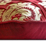 Crimson Damask - Jacquard Red Decorative Bed Runner and Cushion Cover
