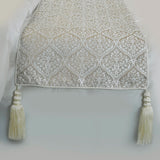 Silver Empress - Jacquard Gray Decorative Bed Runner and Cushion Cover