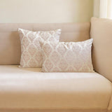 Pink Jacquard Lumbar Cushion Cover - Blush Chateau