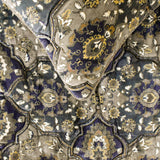 Pewter Palace - Velvet Gray Decorative Bed Runner and Cushion Cover