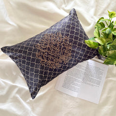 Brown Velvet Lumbar Cushion Cover - Malika Brown