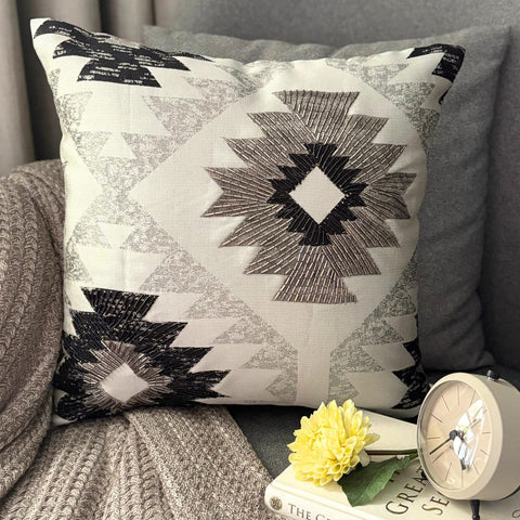 Silver Solstice Throw Cushion Cover