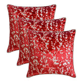 Cayenne Red Drops - Cayenne Red Burnout Velvet Decorative Euro Sham
