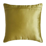 Diamonds And Ruffles - Green Satin Throw Cushion Cover