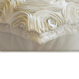 Ivory Paradise - Art Silk Ivory Decorative Lumbar Pillow Cover