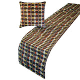 Orange Patterns - Velvet Orange Decorative Bed Runner and Cushion Cover