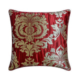 Crimson Damask - Jacquard Red Decorative Bed Runner and Cushion Cover