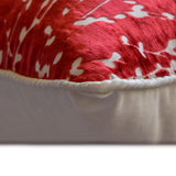 Cayenne Red Drops - Cayenne Red Burnout Velvet Decorative Euro Sham