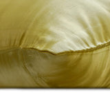 Diamonds And Ruffles - Green Satin Throw Cushion Cover