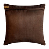 Metallic Ladder - Brown Art Silk Throw Pillow Cover