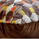 Orange Patterns - Velvet Orange Decorative Bed Runner and Cushion Cover