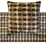 Orange Patterns - Velvet Orange Decorative Bed Runner and Cushion Cover