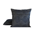 Sapphire Mirage - Velvet Blue Decorative Bed Runner and Cushion Cover