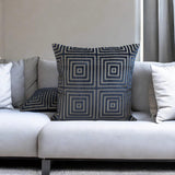 Sapphire Mirage - Velvet Blue Decorative Bed Runner and Cushion Cover