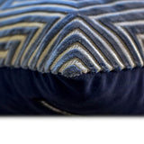 Sapphire Mirage - Velvet Blue Decorative Bed Runner and Cushion Cover