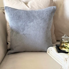 Dark Gray Velvet Throw Cushion Cover - Dark Gray Cords