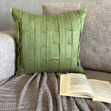 Green Love Tune - Green Suede Throw Cushion Cover