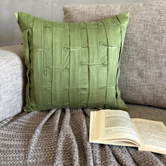 Green Love Tune - Green Suede Throw Cushion Cover
